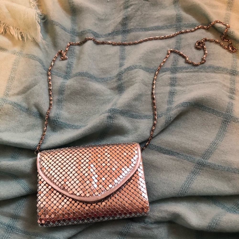 Silver crossbody purse